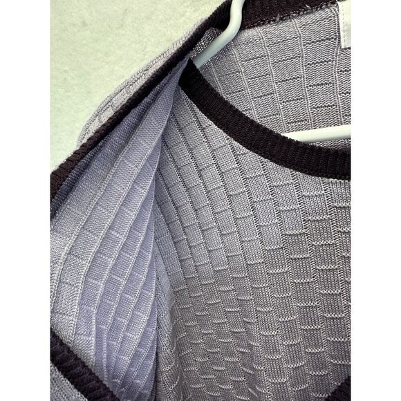 Vintage Alfred Dunner Stunner! Purple Cardigan Faux 2 Pc GrannyCore Size M - Picture 5 of 8